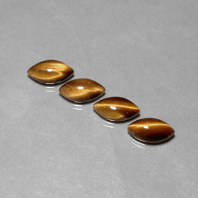 9.14 ct Brown Tiger's Eye Stone, Natural Tiger's Eye in Marquise Cabochon Shape for Sale