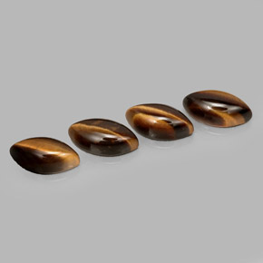 Tiger's Eye Gemstone in 12 x 6 mm (calibrated) Size for Sale, Tiger's Eye Stone in Gold Brown Color