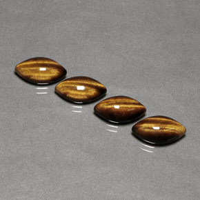 9.26 ct Brown Tiger's Eye Stone, Natural Tiger's Eye in Marquise Cabochon Shape for Sale