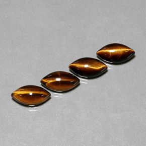 8.96 ct Brown Tiger's Eye Stone, Natural Tiger's Eye in Marquise Cabochon Shape for Sale