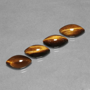 8.11 ct Brown Tiger's Eye Stone, Natural Tiger's Eye in Marquise Cabochon Shape for Sale