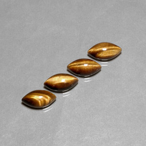 9.13 ct Brown Tiger's Eye Gemstone, Tiger's Eye Gem in Marquise Cabochon Shape for Sale.