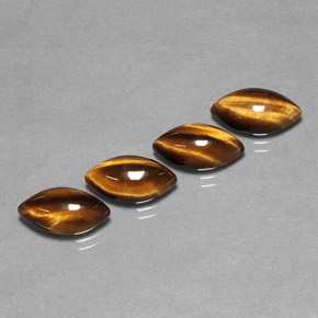 9.12 ct Brown Tiger's Eye Stone, Natural Tiger's Eye in Marquise Cabochon Shape for Sale