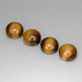 9.68 ct Brown Tiger's Eye Gemstone, Tiger's Eye Gem in Round Cabochon Shape for Sale.