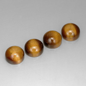 9.68 ct Brown Tiger's Eye Stone, Natural Tiger's Eye in Round Cabochon Shape for Sale