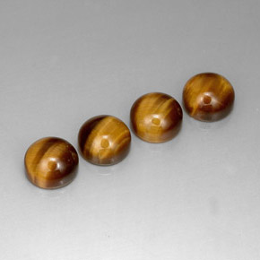 9.33 ct Brown Tiger's Eye Stone, Natural Tiger's Eye in Round Cabochon Shape for Sale