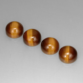 9.07 ct Brown Tiger's Eye Gemstone, Tiger's Eye Gem in Round Cabochon Shape for Sale.