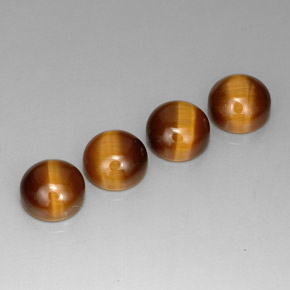9.07 ct Brown Tiger's Eye Stone, Natural Tiger's Eye in Round Cabochon Shape for Sale