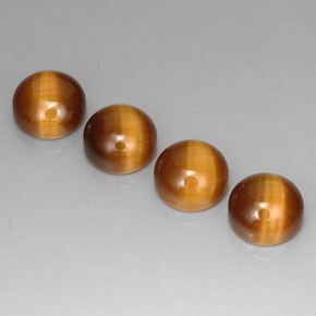9.32 ct Brown Tiger's Eye Gemstone, Tiger's Eye Gem in Round Cabochon Shape for Sale.
