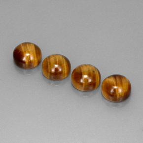 9.19 ct Brown Tiger's Eye Stone, Natural Tiger's Eye in Round Cabochon Shape for Sale