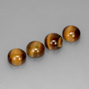 9.70 ct Brown Tiger's Eye Stone, Natural Tiger's Eye in Round Cabochon Shape for Sale