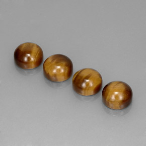9.33 ct Brown Tiger's Eye Stone, Natural Tiger's Eye in Round Cabochon Shape for Sale