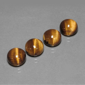 9.40 ct Brown Tiger's Eye Stone, Natural Tiger's Eye in Round Cabochon Shape for Sale