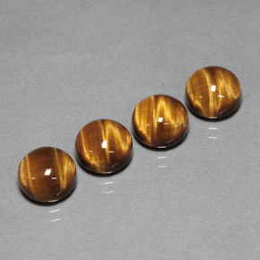 9.34 ct Brown Tiger's Eye Stone, Natural Tiger's Eye in Round Cabochon Shape for Sale