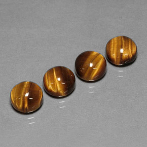 9.50 ct Brown Tiger's Eye Stone, Natural Tiger's Eye in Round Cabochon Shape for Sale