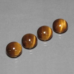 9.22 ct Brown Tiger's Eye Stone, Natural Tiger's Eye in Round Cabochon Shape for Sale