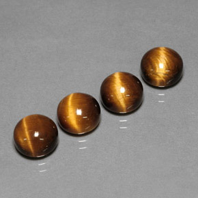 9.44 ct Brown Tiger's Eye Stone, Natural Tiger's Eye in Round Cabochon Shape for Sale