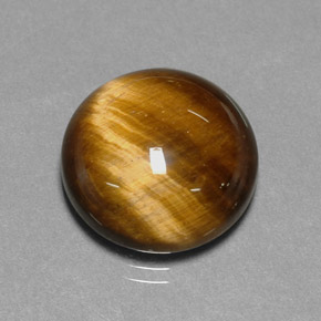 11.12 ct Brown Tiger's Eye Gemstone, Tiger's Eye Gem in Round Cabochon Shape for Sale.