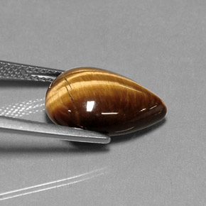 Tiger's Eye Gemstone in 14.2 x 10.2 mm Size for Sale, Tiger's Eye Stone in Gold Brown Color
