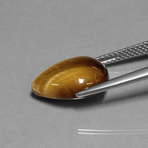 Tiger's Eye Gemstone in 13.9 x 10.1 mm Size for Sale, Tiger's Eye Stone in Gold Brown Color