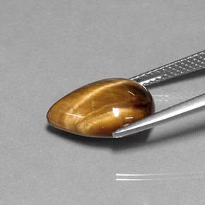 Tiger's Eye Gemstone in 14 x 10.2 mm Size for Sale, Tiger's Eye Stone in Gold Brown Color