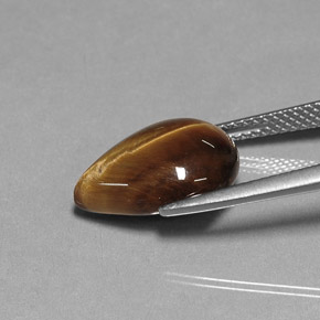 Tiger's Eye Gemstone in 14.1 x 10.1 mm Size for Sale, Tiger's Eye Stone in Gold Brown Color