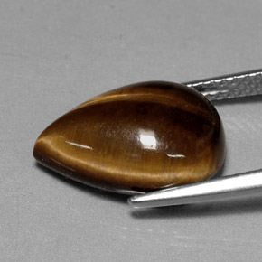 Tiger's Eye Gemstone in 13.9 x 10.1 mm Size for Sale, Tiger's Eye Stone in Gold Brown Color