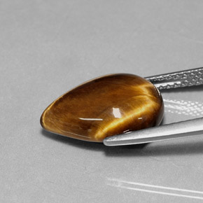 Tiger's Eye Gemstone in 14.1 x 10.1 mm Size for Sale, Tiger's Eye Stone in Gold Brown Color