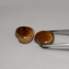 Tiger's Eye Gemstone in 13.7 x 12.8 mm Size for Sale, Tiger's Eye Stone in Gold Brown Color