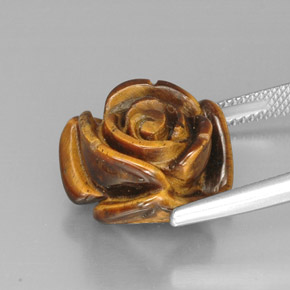 Tiger's Eye Gemstone in 14.9 x 14.9 mm Size for Sale, Tiger's Eye Stone in Multicolor Color
