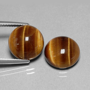 13.12 ct Brown Tiger's Eye Stone, Natural Tiger's Eye in Round Cabochon Shape for Sale