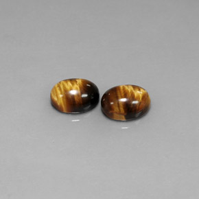 4.01 ct Brown Tiger's Eye Gemstone, Tiger's Eye Gem in Oval Cabochon Shape for Sale.