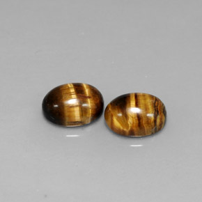 4.15 ct Brown Tiger's Eye Gemstone, Tiger's Eye Gem in Oval Cabochon Shape for Sale.