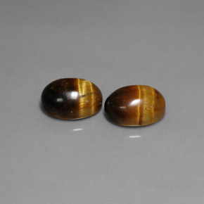 4.08 ct Brown Tiger's Eye Gemstone, Tiger's Eye Gem in Oval Cabochon Shape for Sale.
