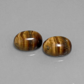 3.98 ct Brown Tiger's Eye Gemstone, Tiger's Eye Gem in Oval Cabochon Shape for Sale.
