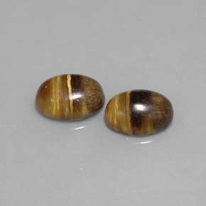 3.12 ct Brown Tiger's Eye Gemstone, Tiger's Eye Gem in Oval Cabochon Shape for Sale.