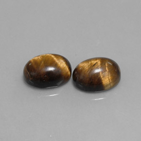 4.15 ct Brown Tiger's Eye Gemstone, Tiger's Eye Gem in Oval Cabochon Shape for Sale.