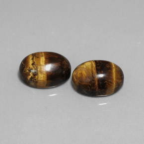 4.23 ct Brown Tiger's Eye Gemstone, Tiger's Eye Gem in Oval Cabochon Shape for Sale.