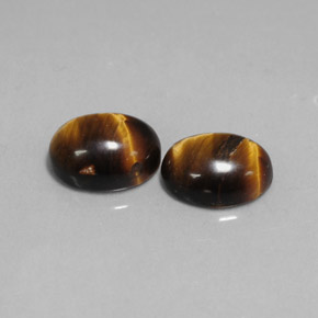 3.62 ct Brown Tiger's Eye Gemstone, Tiger's Eye Gem in Oval Cabochon Shape for Sale.