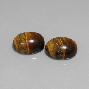 4.01 ct Brown Tiger's Eye Gemstone, Tiger's Eye Gem in Oval Cabochon Shape for Sale.