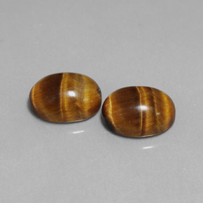 4.01 ct Brown Tiger's Eye Gemstone, Tiger's Eye Gem in Oval Cabochon Shape for Sale.
