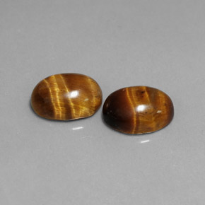 3.20 ct Brown Tiger's Eye Gemstone, Tiger's Eye Gem in Oval Cabochon Shape for Sale.