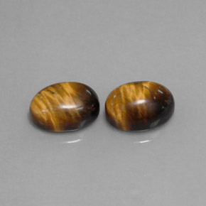 4.03 ct Brown Tiger's Eye Gemstone, Tiger's Eye Gem in Oval Cabochon Shape for Sale.