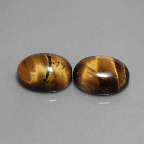 4.03 ct Brown Tiger's Eye Gemstone, Tiger's Eye Gem in Oval Cabochon Shape for Sale.