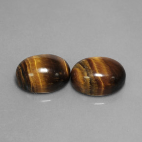 4.07 ct Brown Tiger's Eye Gemstone, Tiger's Eye Gem in Oval Cabochon Shape for Sale.