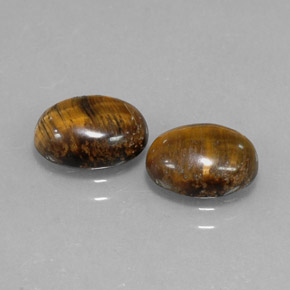 2.97 ct Brown Tiger's Eye Gemstone, Tiger's Eye Gem in Oval Cabochon Shape for Sale.