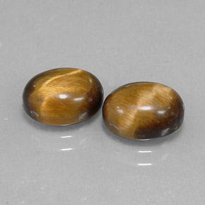 3.96 ct Brown Tiger's Eye Gemstone, Tiger's Eye Gem in Oval Cabochon Shape for Sale.