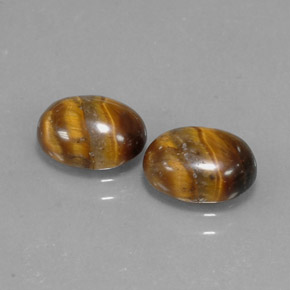 3.06 ct Brown Tiger's Eye Gemstone, Tiger's Eye Gem in Oval Cabochon Shape for Sale.