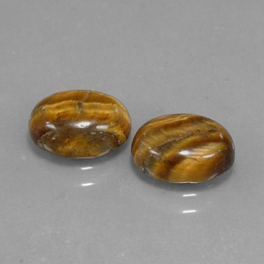 3.10 ct Brown Tiger's Eye Gemstone, Tiger's Eye Gem in Oval Cabochon Shape for Sale.