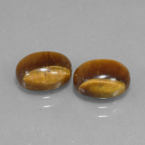 3.68 ct Brown Tiger's Eye Gemstone, Tiger's Eye Gem in Oval Cabochon Shape for Sale.